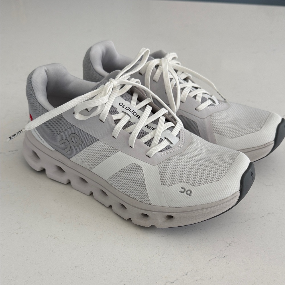 On Running Women’s Cloudrunner 2 Sneakers - White and Gray
